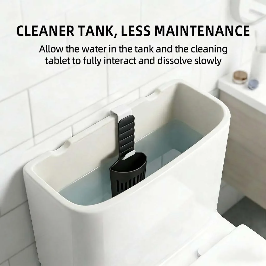 Silicone Toilet Tank Tablet Holder Versatile Toilet Bowl Hanging Cleaner and Deodorizer Hanger image 3