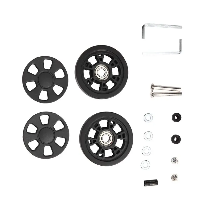TKOH-For Replacement 2PCS Luggage Wheels 60X12mm Low-Noise Rolling Bearing For Travel Suitcase Caster