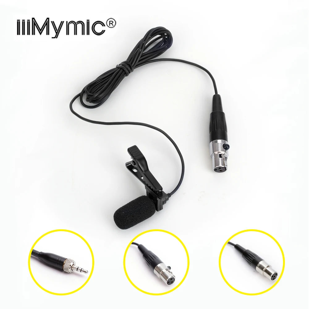 Large Range Sound-absorbing !! Pro Lavalier Lapel Mic For Shure Sennheiser AKG Wireless Bodypack 3 Pin 4Pin XLR 3.5mm Locking