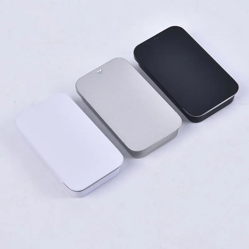 1PC Mini Iron Box Slide Cover Storage Box Wedding Portable Tin Boxes Container