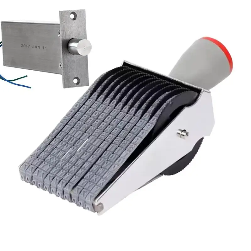 متعددة الوظائف الدورية ختم الأعمال ، ختم التاريخ ، رمز رقم الأبجدية ، DIY بها بنفسك سكرابوكينغ الأسطوانة ، القرطاسية