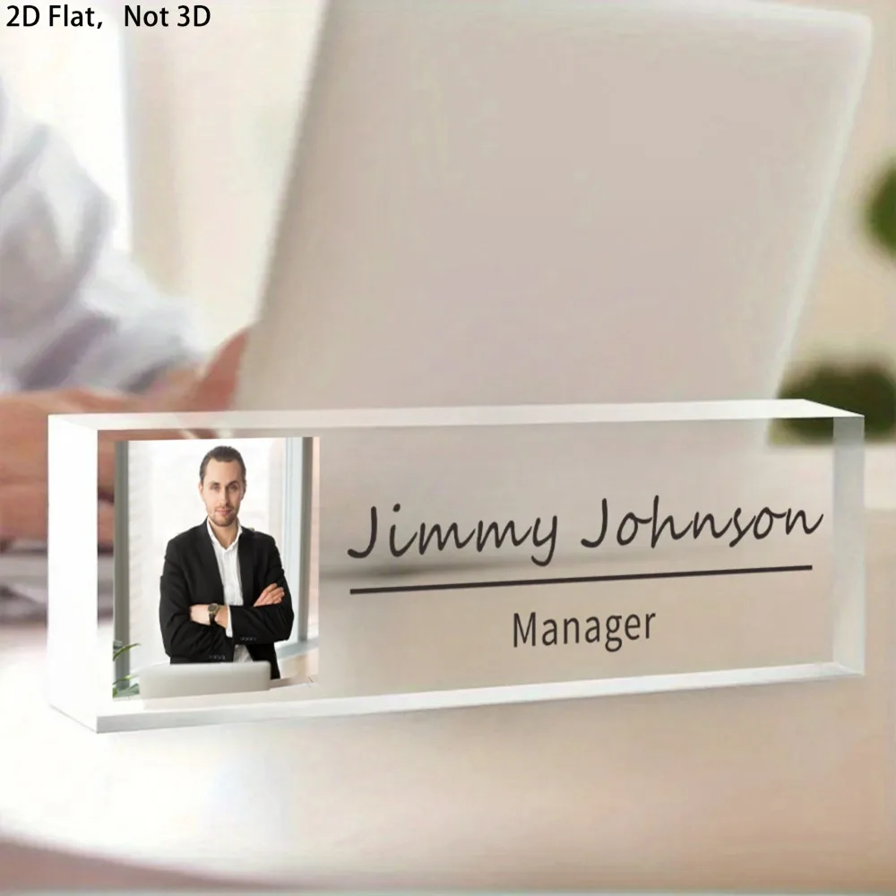 Personalisierter Familienfoto-Acrylblock |   Benutzerdefinierter Bilderrahmen mit Namen und Datum |   Hochauflösender Druck |   Wohndekor-Geschenk