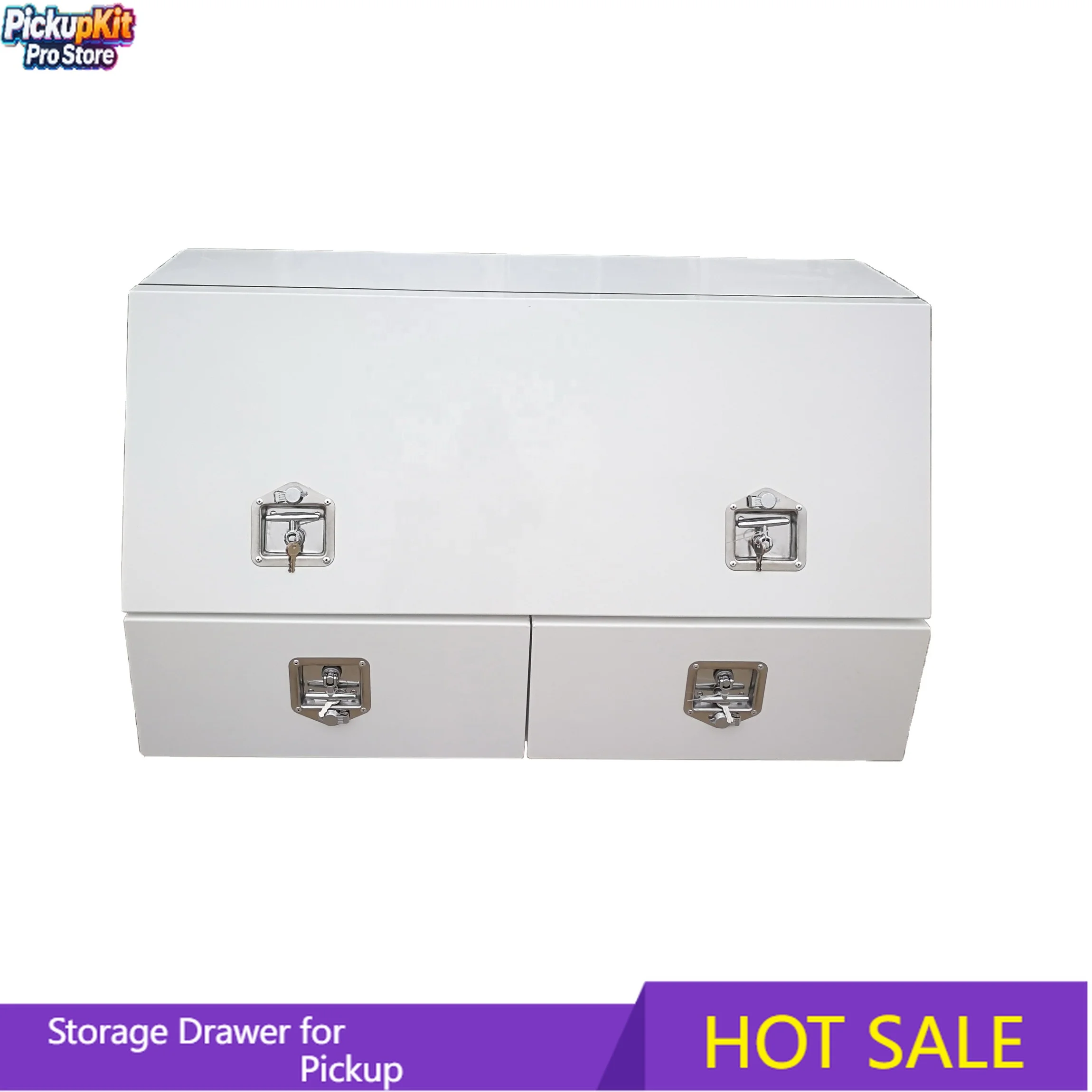 

Truck/Ute/Pickup Bed Large Aluminum Toolbox Side Opening Door with Heavy Duty Slide Storage Drawers