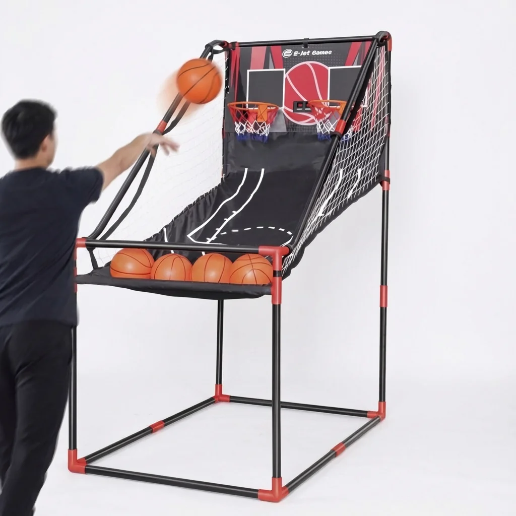 

Электронная баскетбольная игра Double Shot, складная конструкция, подходит для семейного досуга, может играть не только дети, но и взрослые.