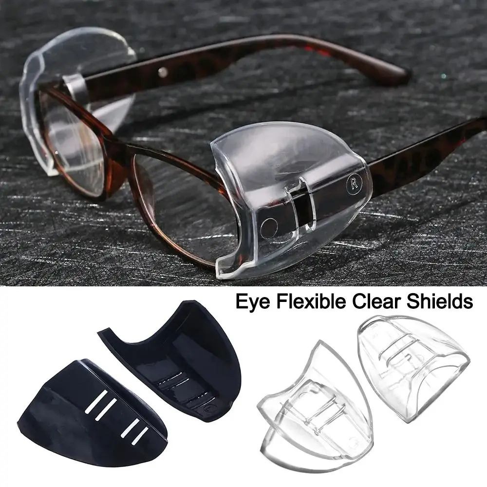 Fashion Glasses Protector Eye Flexible Clear Shields Side Safety Goggles Glasses 95% Protection Universal Anti Fog For Women Men