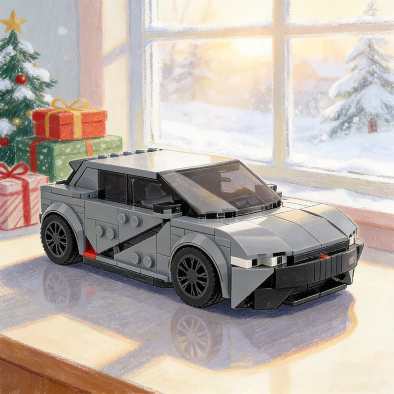 321 pièces MOC City Champions Hyundai Ioniq 5 N Modèle de blocs de construction, idée de construction, jouet DIY, cadeaux de festival, briques éducatives