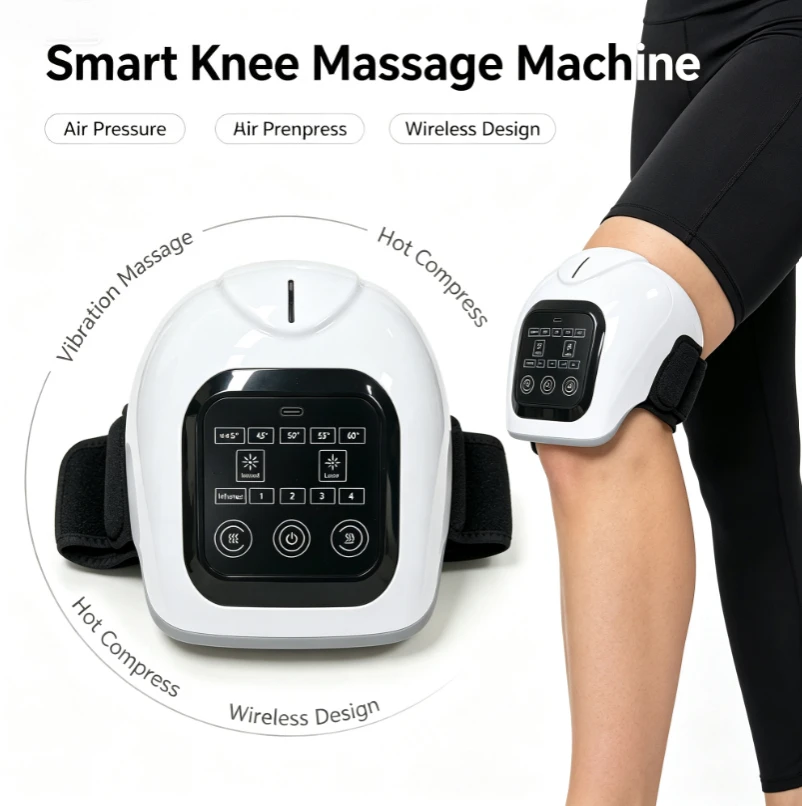 Protable Knee Massager Knee Joint Muscles Relaxtion Equipment Elbow Shoulder Massage Machine Easy to Use for Family and Friends