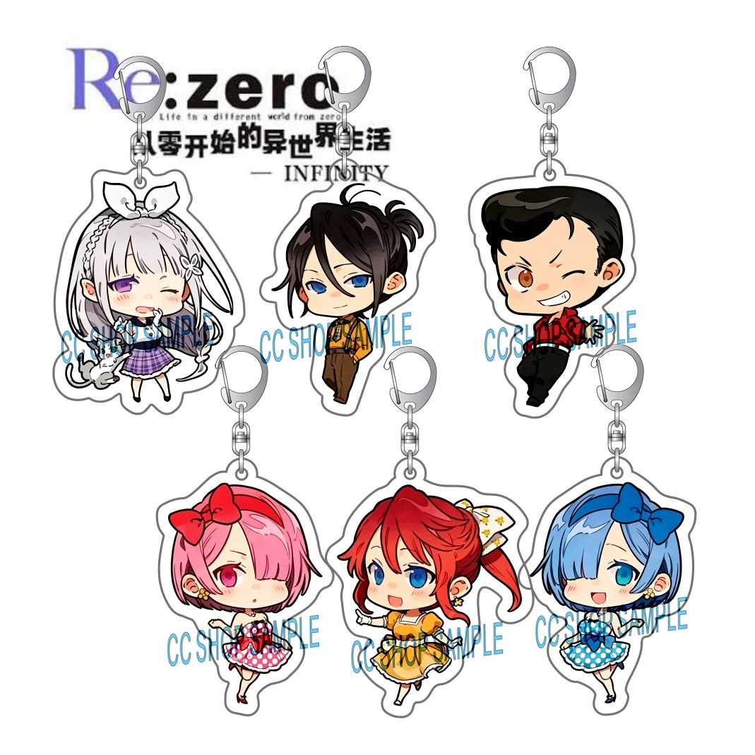Anime Re:ZERO -Starting Life in Another World Subaru Natsuki/Emilia Acrylic Stand Keychain Retro SeriesPopular Chic Bag Charms