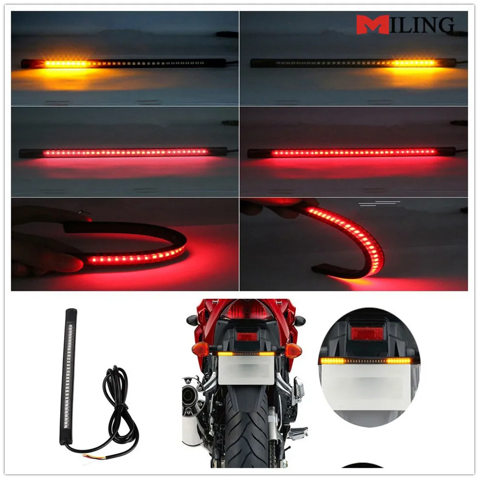 Motorcycle LED Tail lamp Plate Light Brake Stop Turn Signal Strip for Kawasaki VERSYS 1000 SUZUKI S HAYABUSA GSXR1300