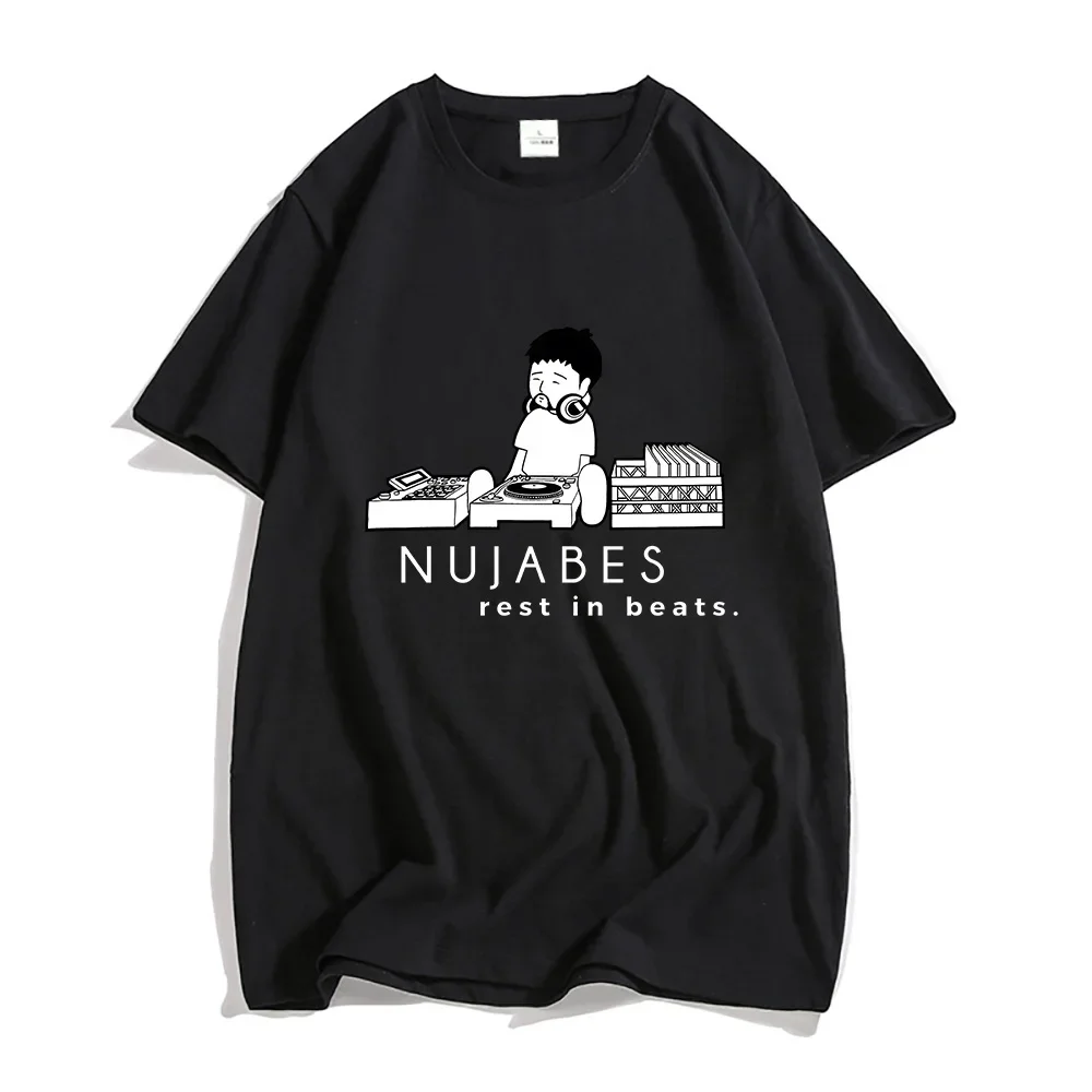 Spring Summer Nujabes Seba Jun Lo-Fi Music Jazz Hip Hop Men T-shirts Comic Tshirts 100% Cotton Fashion Causal Male T-Shirts