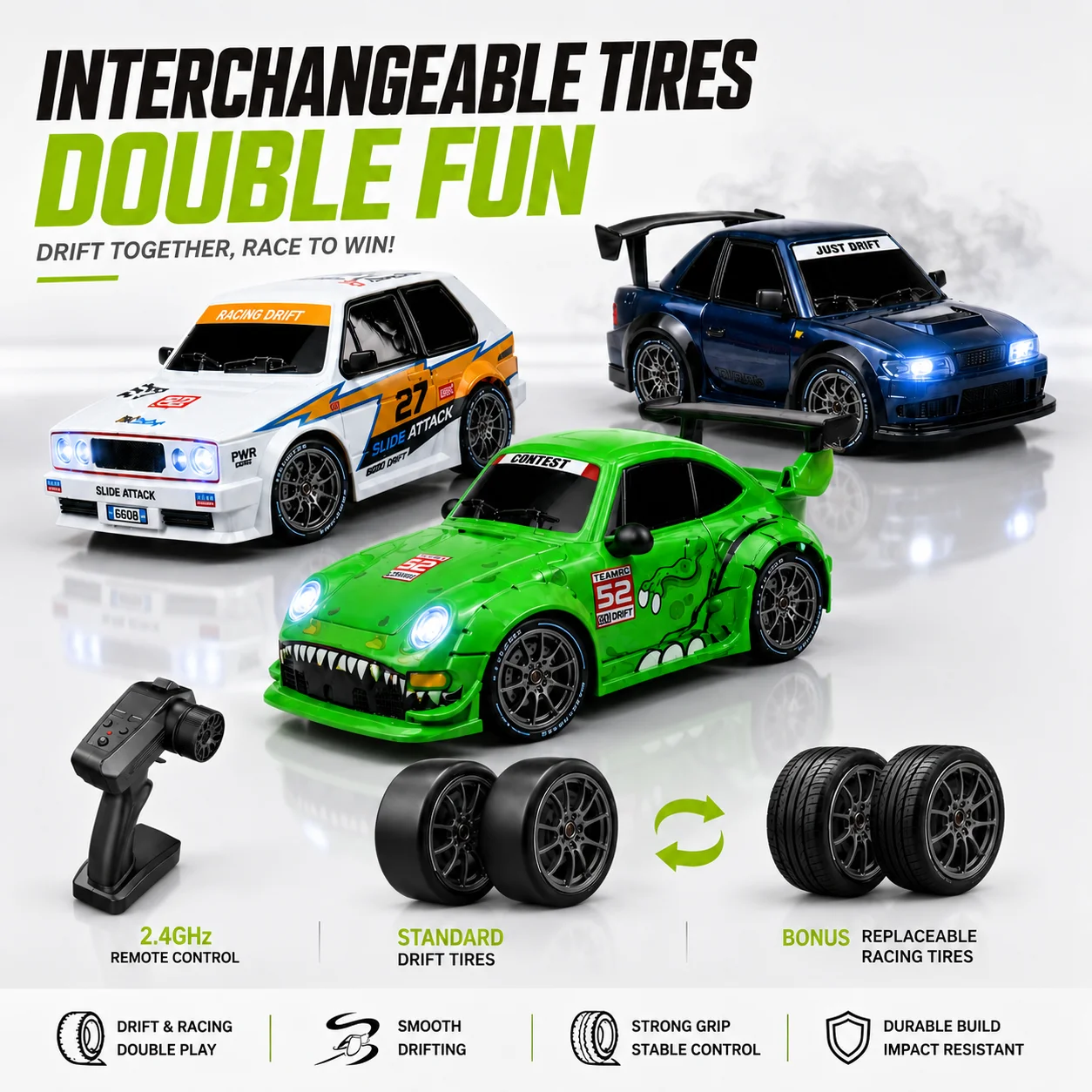 1-24-rcドリフトカー-4wd-ledライト付き-比例制御ステアリング-交換可能なタイヤ-リモコンレーシングおもちゃ-男の子と大人へのギフト