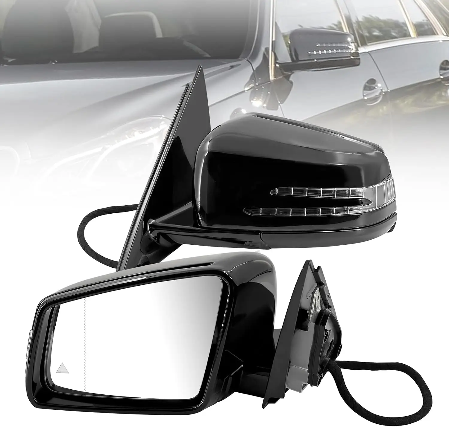 Side Rear View Door Reverse Mirror Assembly Power Folding For 2010-2016 W212 Mercedes Benz E-Class OE:2128102176 2128102076