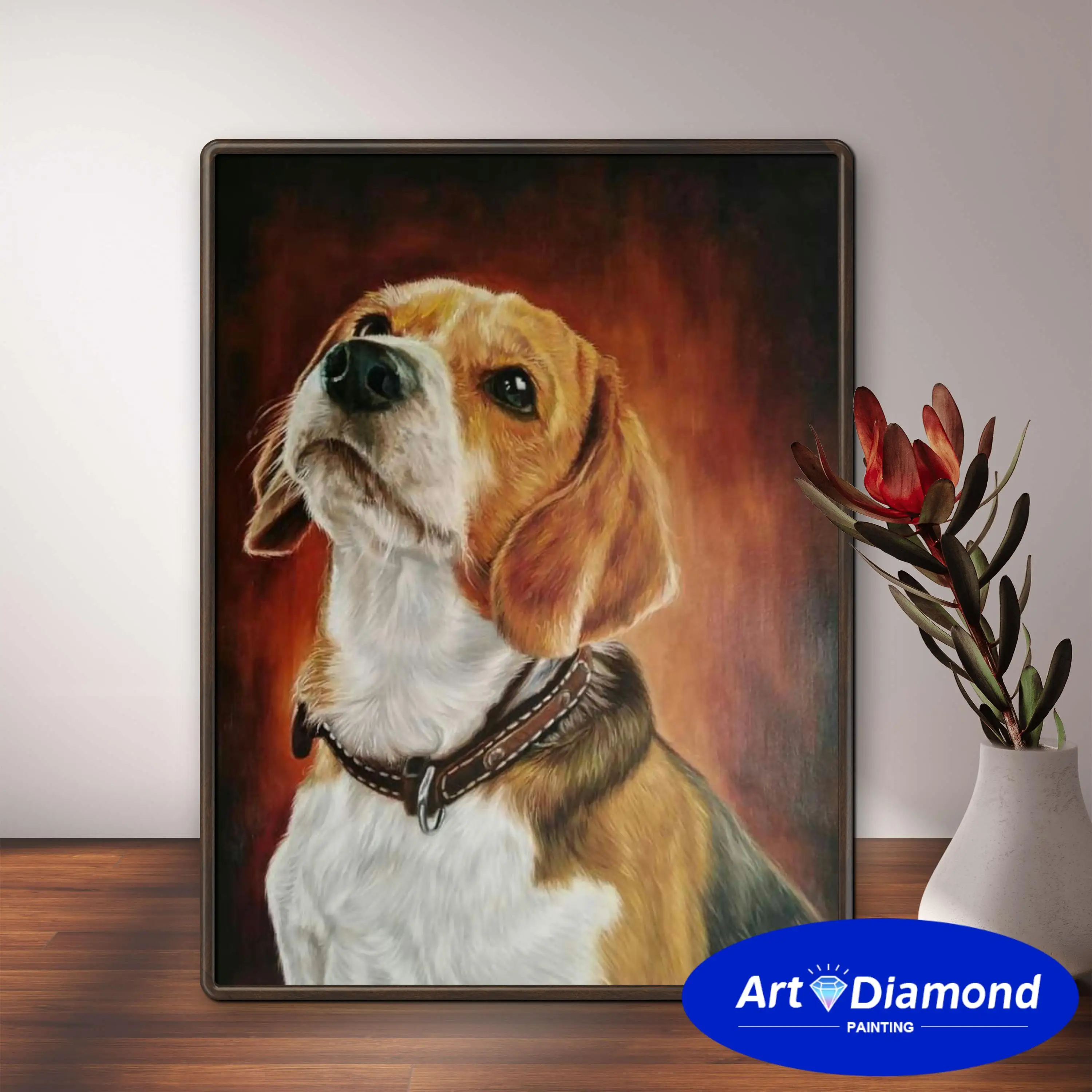 Oil Painting Art Beagles 5D AB Diamond Painting Animal Cross Stitch Embroidery Picture Mosaic Full Drill Craft Home Decor Gift