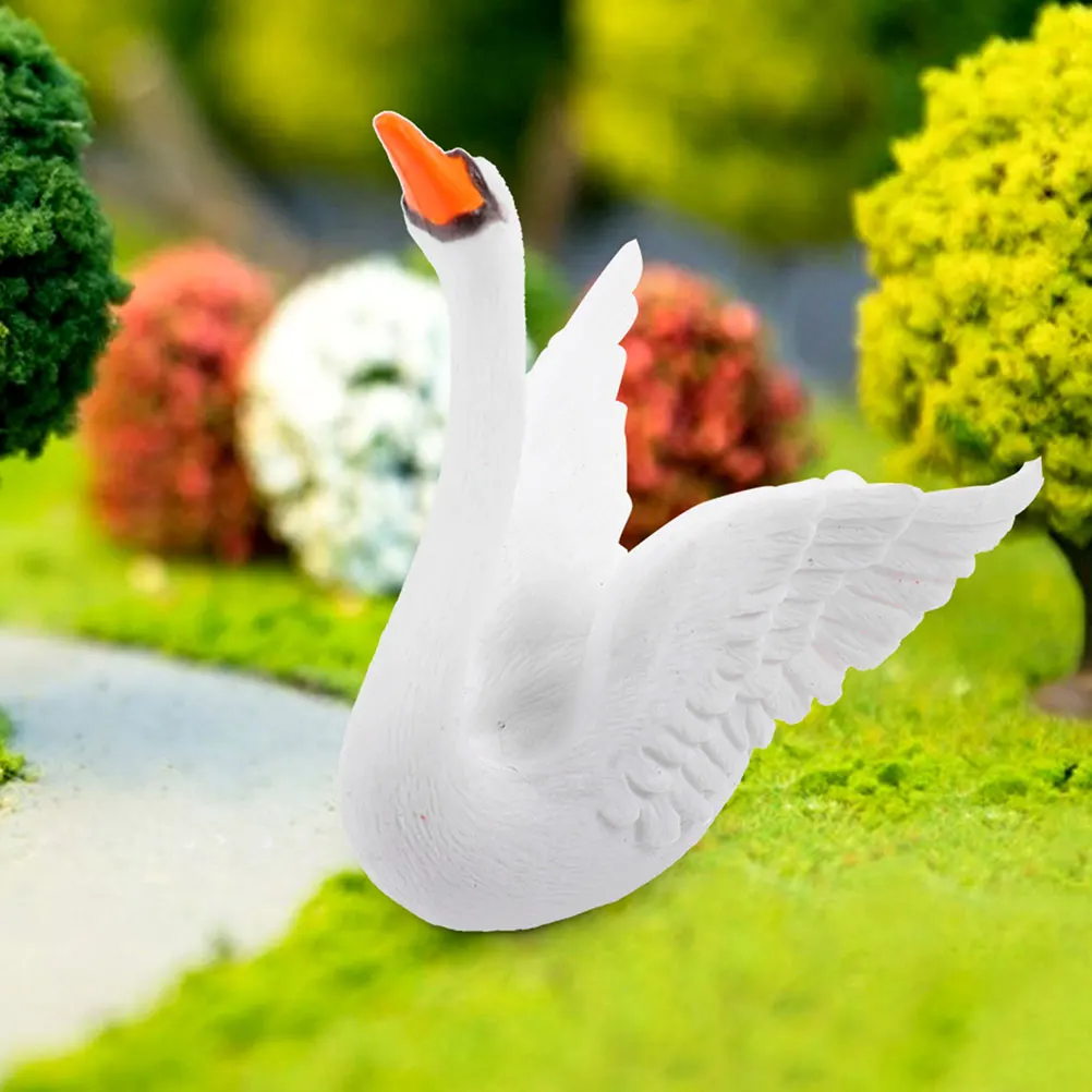 

12pcs Micro Landscape Ornament Swan Figurines DIY Terrarium Decor Fairy Garden Statues White Swan Statue Set Home Decor