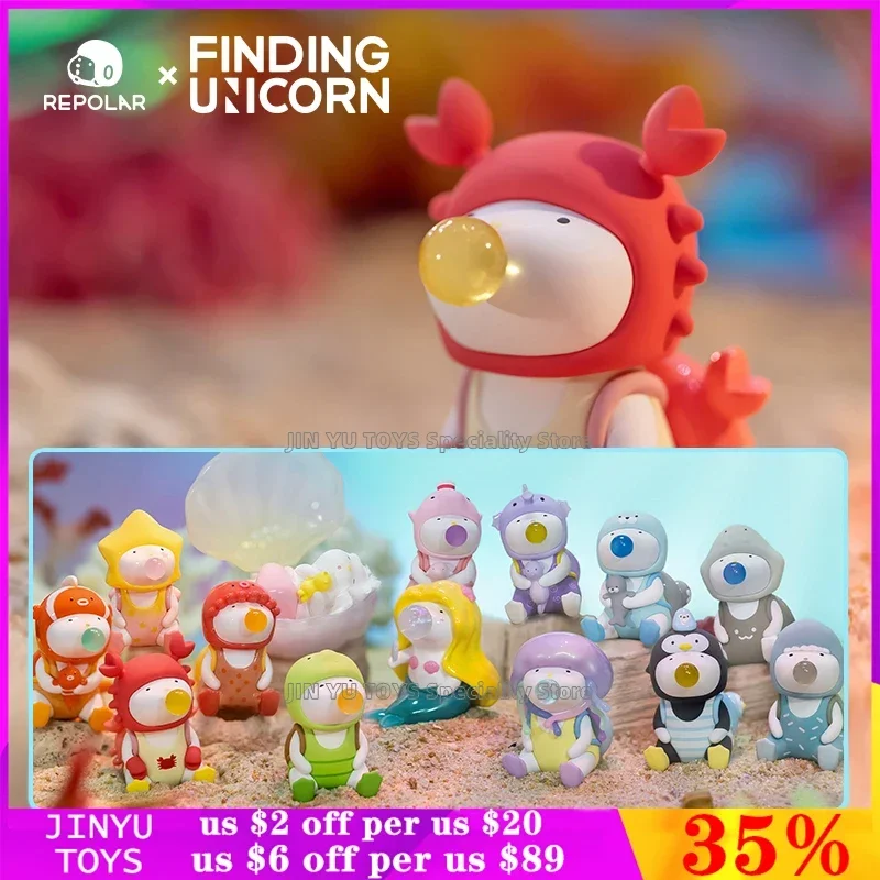 

F.UN Repolar Marine Creature Series Blind Box Kawaii Action Designer Figures Girl Birthday Gift Surprise Kids Toys Collectible