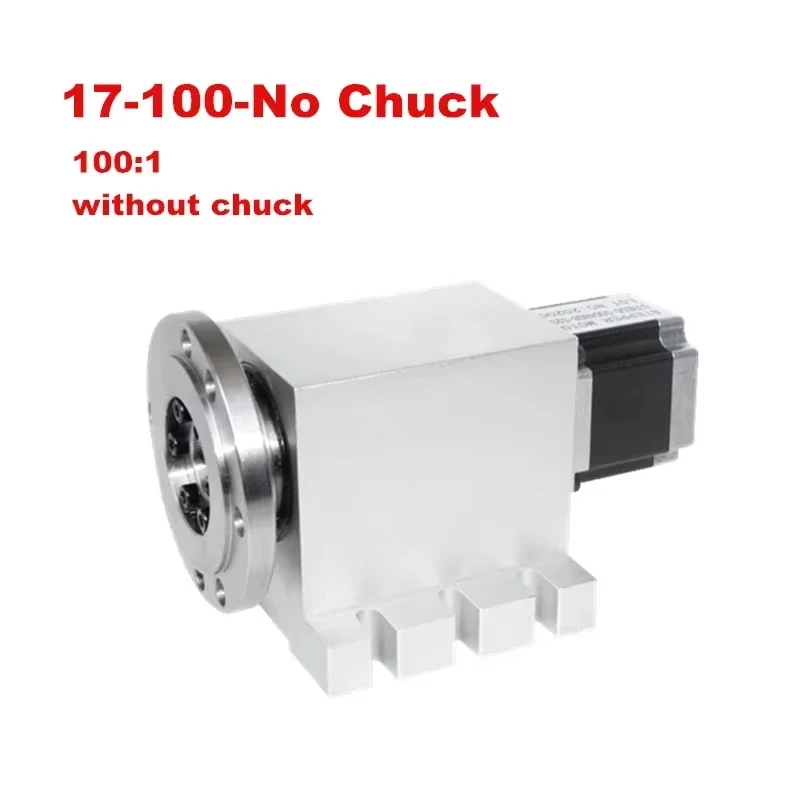 CNC Rotary Axis Indexer 4th A Axis with Harmonic Gearbox Ratio 50:1 for Desktop CNC Router Engravingcenter height 65mm