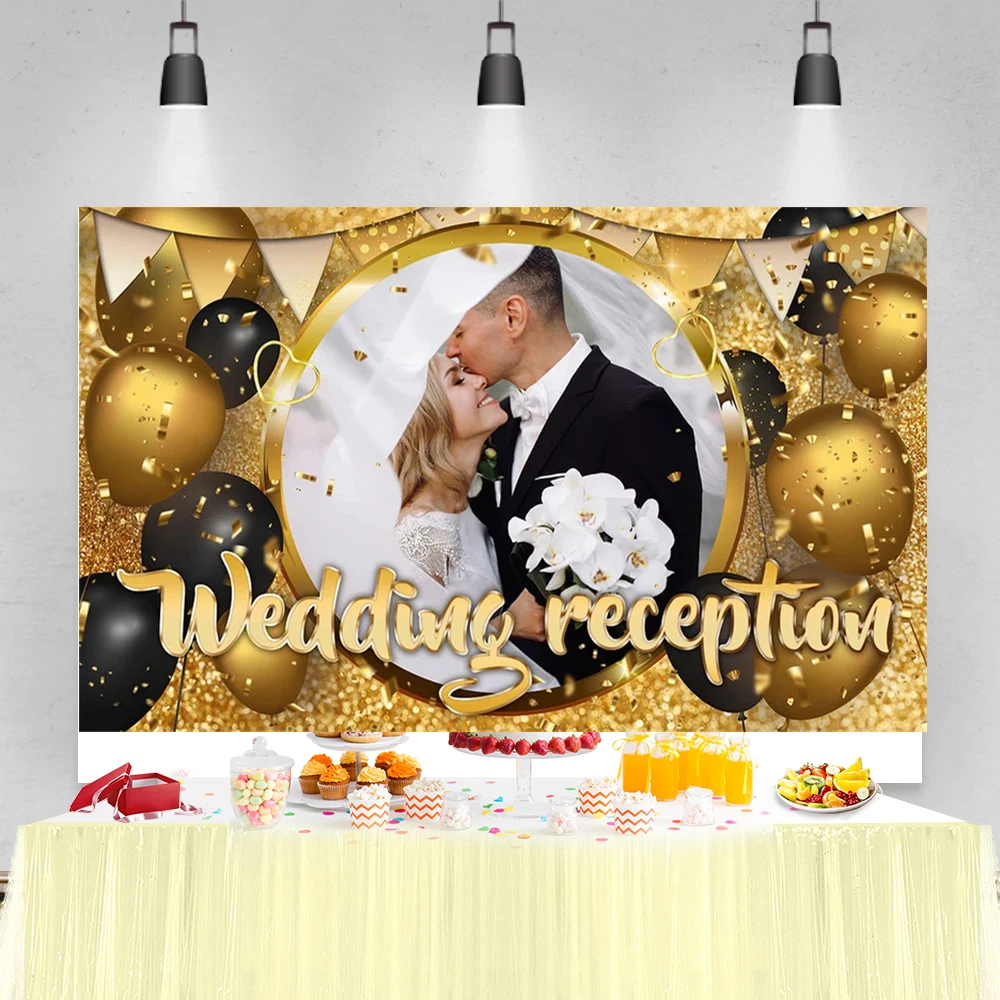 Telón de fondo de feliz cumpleaños personalizado, cartel de cartel negro y dorado, tela con purpurina, cortina, decoraciones de fiesta