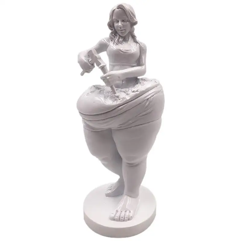 

Woman Statue Weight Loss Resin Slimming Goddess Figure Home Gym Decor Fat Lady Figurine Home Decoration Inspirational Decor