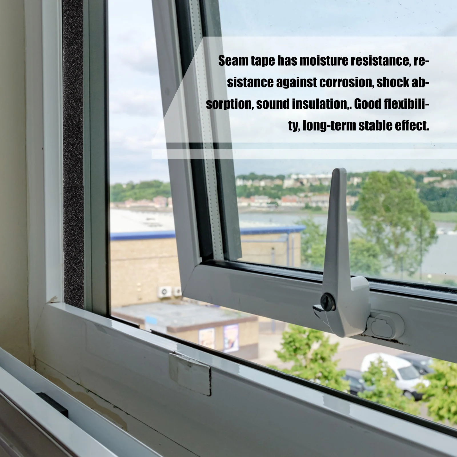 

4 Rolls Weather Stripping Door Seal Insulation Tape Noise Reduction Soundproof Gap Seal Stripping