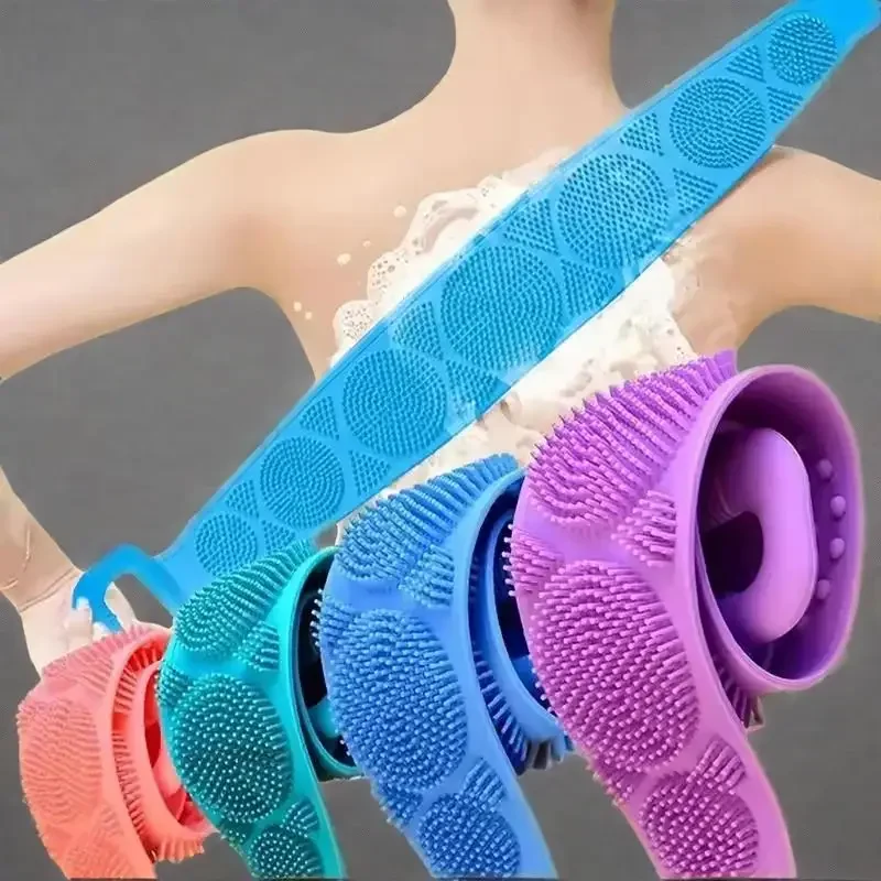 Body Silicone Back Brushes Scrub Body Exfoliating Massage Shower Belt Extended Skin Clean Removal Brush Stain Removal Bath Belt