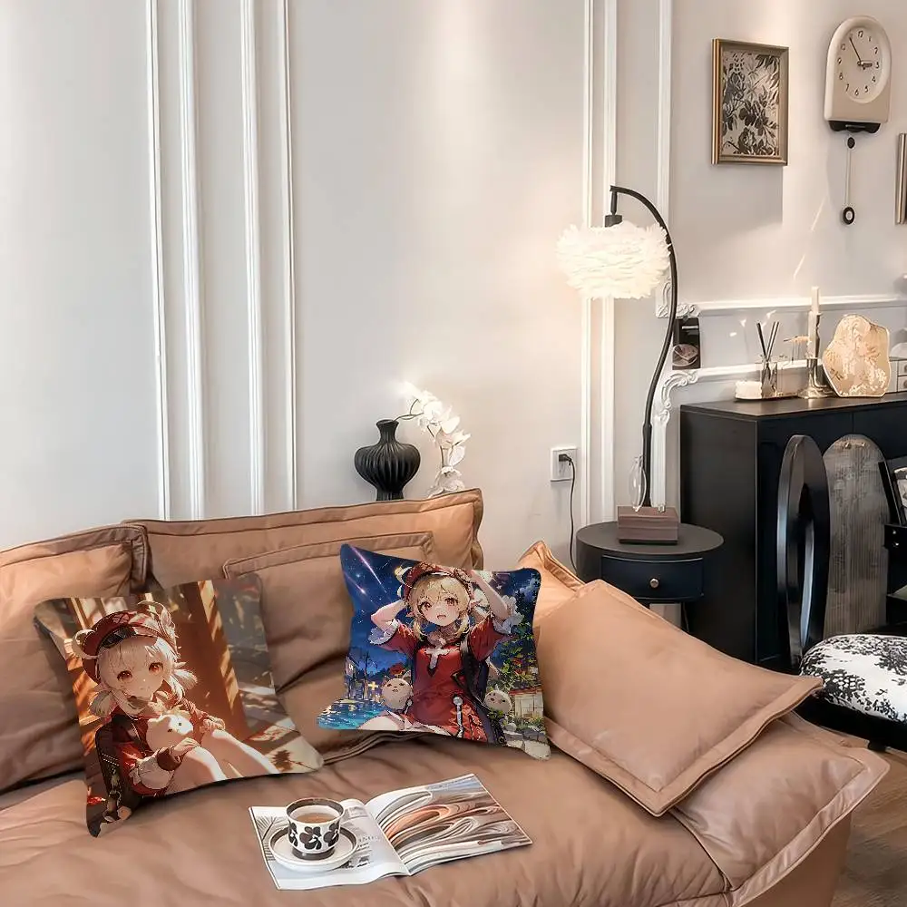 لعبة K-Klee صورة شخصية نص وسائد زخرفية منزلية هدايا منزلية مقاس 45 × 45 سم