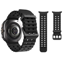 Original Strap for Samsung Galaxy watch Ultra 47mm accessories Marine Silicone Sport Bracelet Correa Galaxy watch 7 Ultra Band