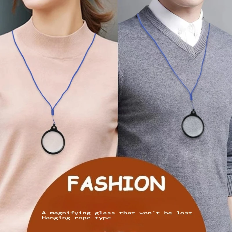 Hanging Magnifying Glass For Elderly Reading Students Kindergarten Children Chest Hanging Portable Megaloscope With Rope