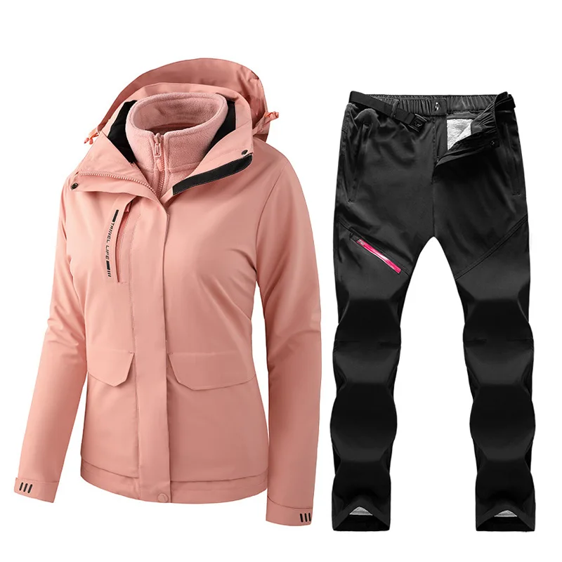 Winter Ski Suit For Women Warm Windproof Waterproof Outdoor Sports Snow Jackets And Pants Female Ski Equipment Snowboard Jacket