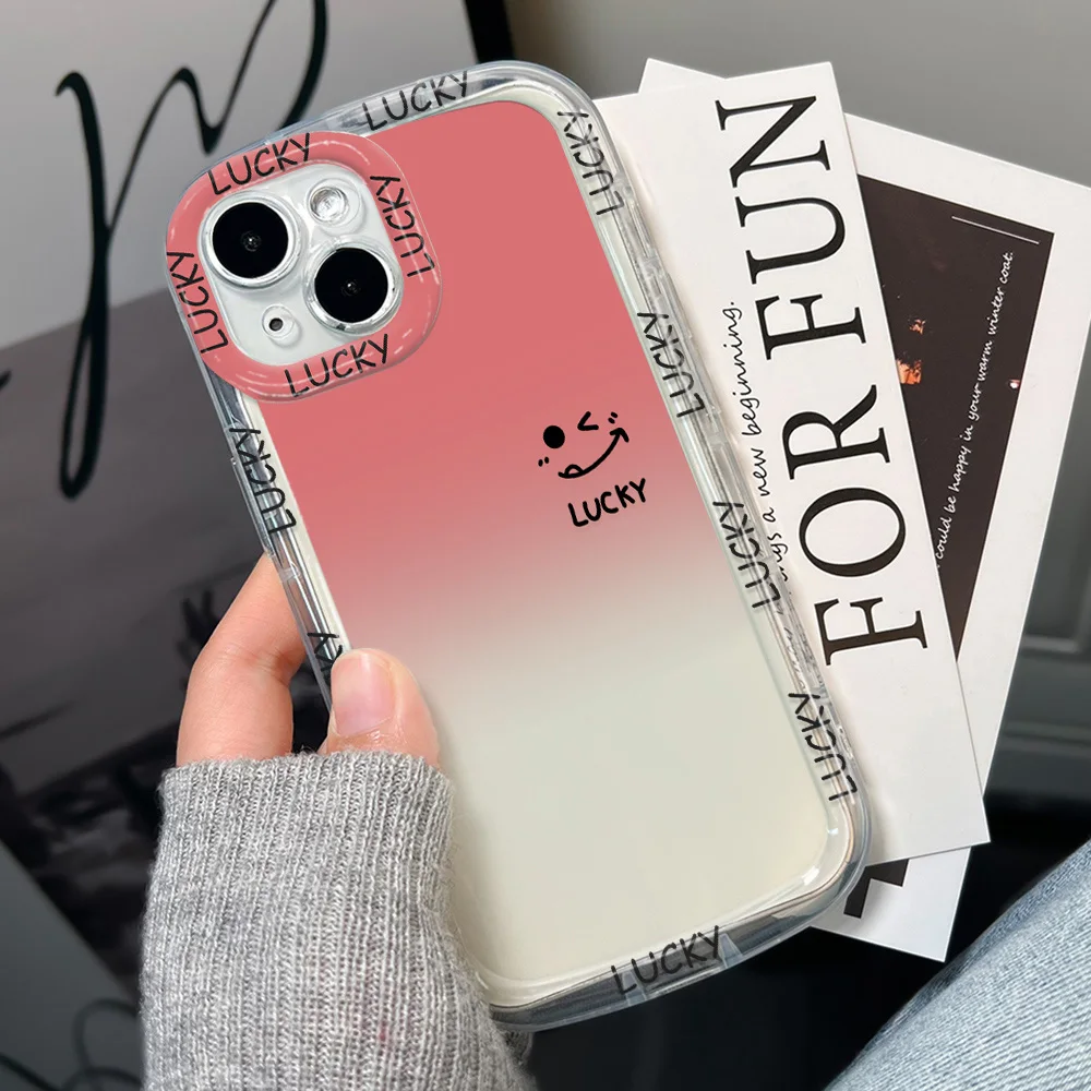 

Cute Smile Phone Case For iPhone 16 Pro Case For iPhone 11 13 12 14 15 Pro Max XR XS X 8 6 7 Plus SE 2022 Soft Transparent Cover