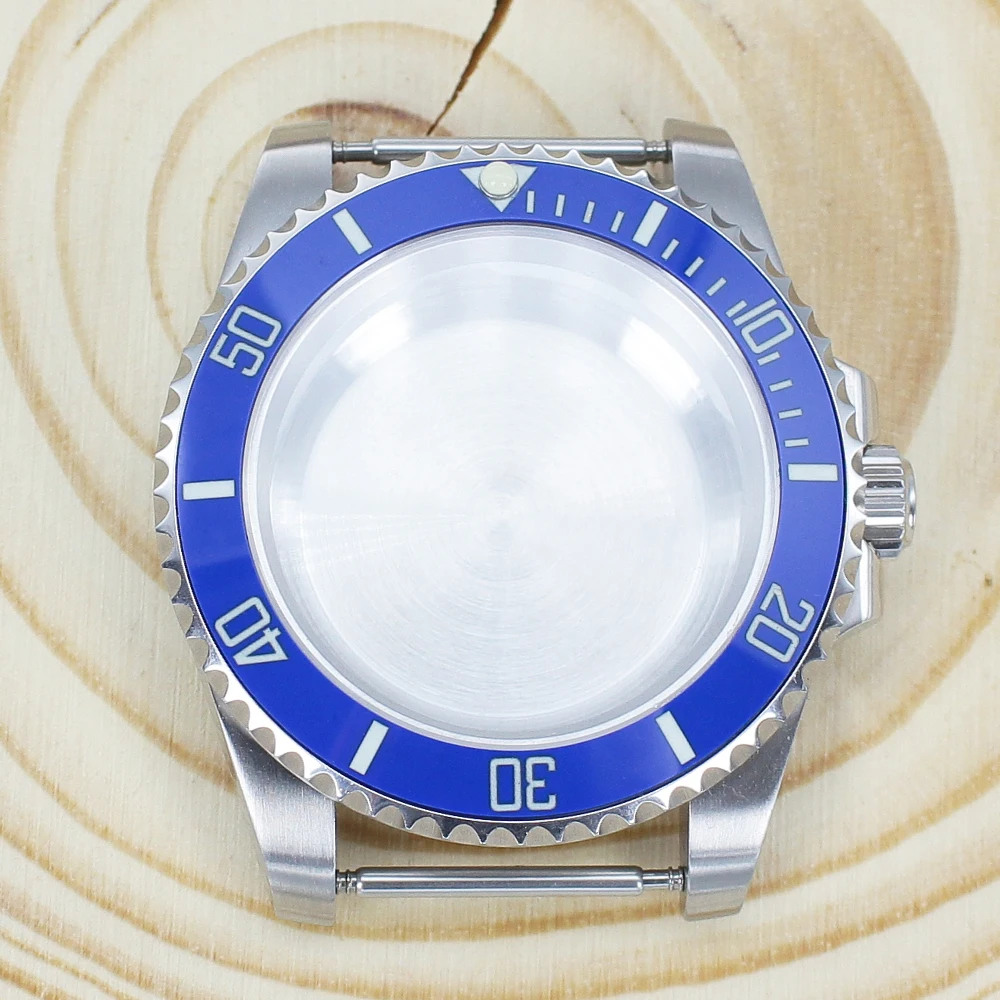 40mm NH35 NH36 Watch Case Stainless Steel For SUB NH34 NH35 NH36 Miyota8215 ETA2824 28.5mmDial Sapphire Glass 38mm Sloping Bezel