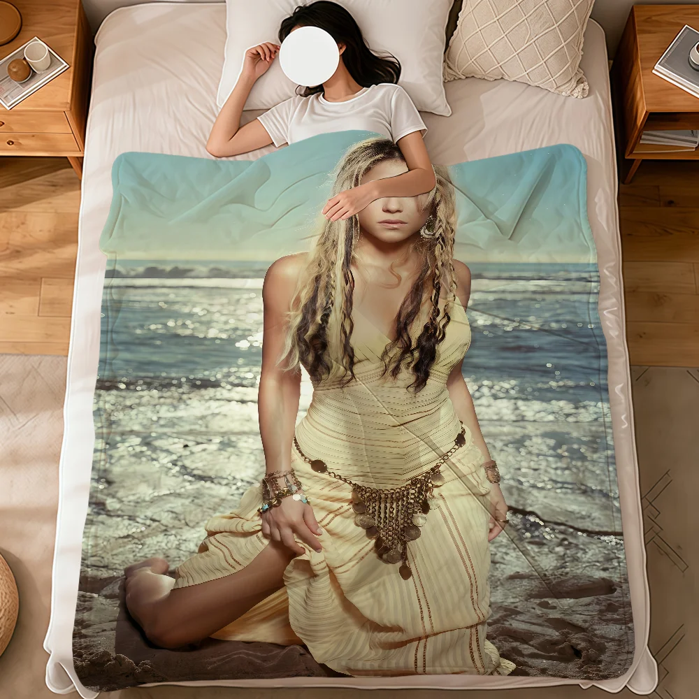 singer s-Shakira Fijacion Oral Blanket warm soft plush blanket sofa living room nap home bedroom travel gift Flannel pet hogar