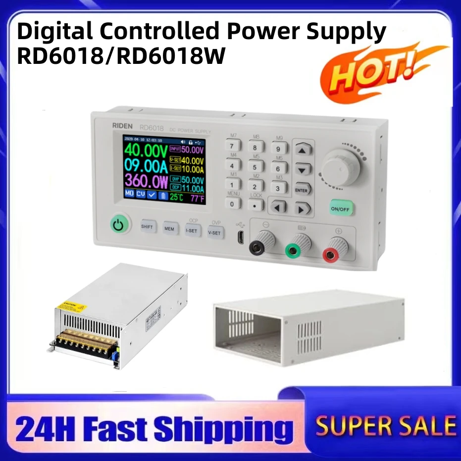 1200W AC DC PSURD &RD6018 RD6018W 60V 18A USB WiFi DC DC Adjustable Step Down Voltage Bench Power Supply Buck Converter