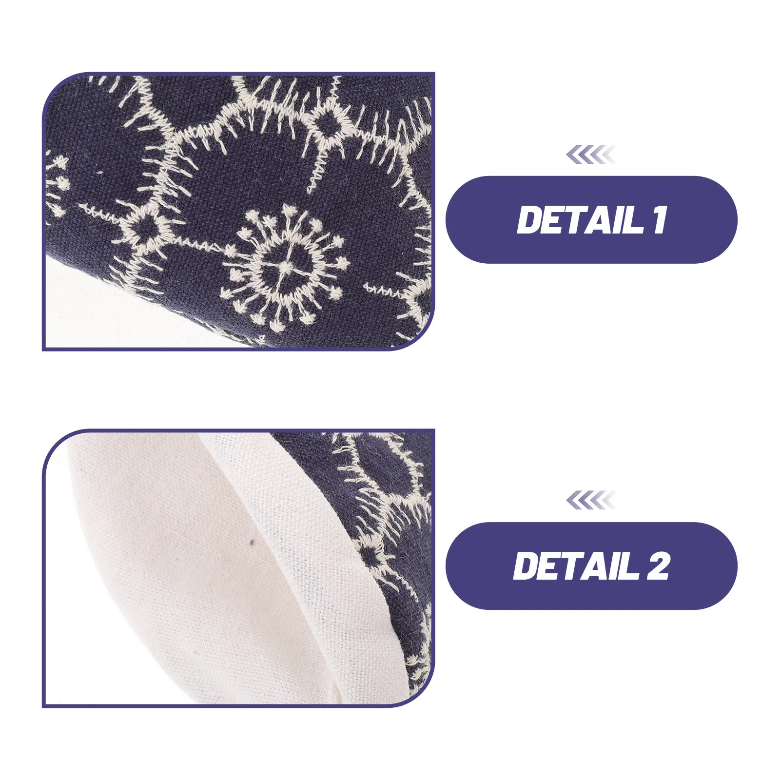 Heat Resistant Triangular Pot Handle Cap Embroidered Cotton Linen Pot Lid Handle Cover Insulated Non Slip Universal Fit for Cast