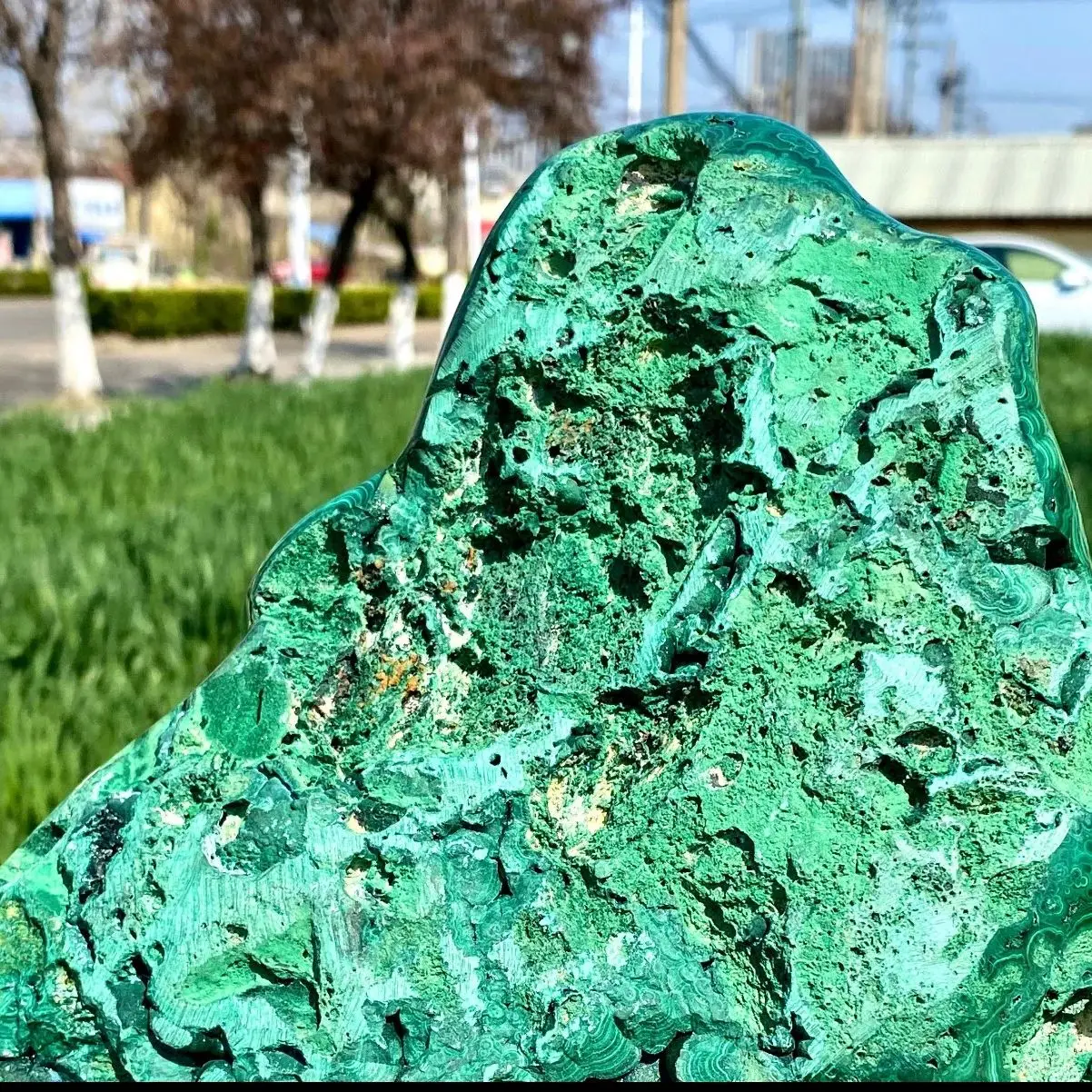 Natural Formed!Lustrous Malachite Clusters, Quartz Crystal Green Rough Ore, Mineral, Reiki, Therapeutic, Demagnetization