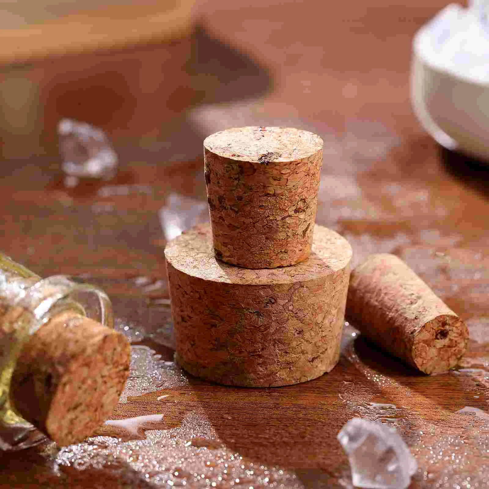 

ARTIBETTER 25pcs Tapered Cork Plugs Wooden Bottle Stoppers Stoppers Replacement Corks Bottle Plugs