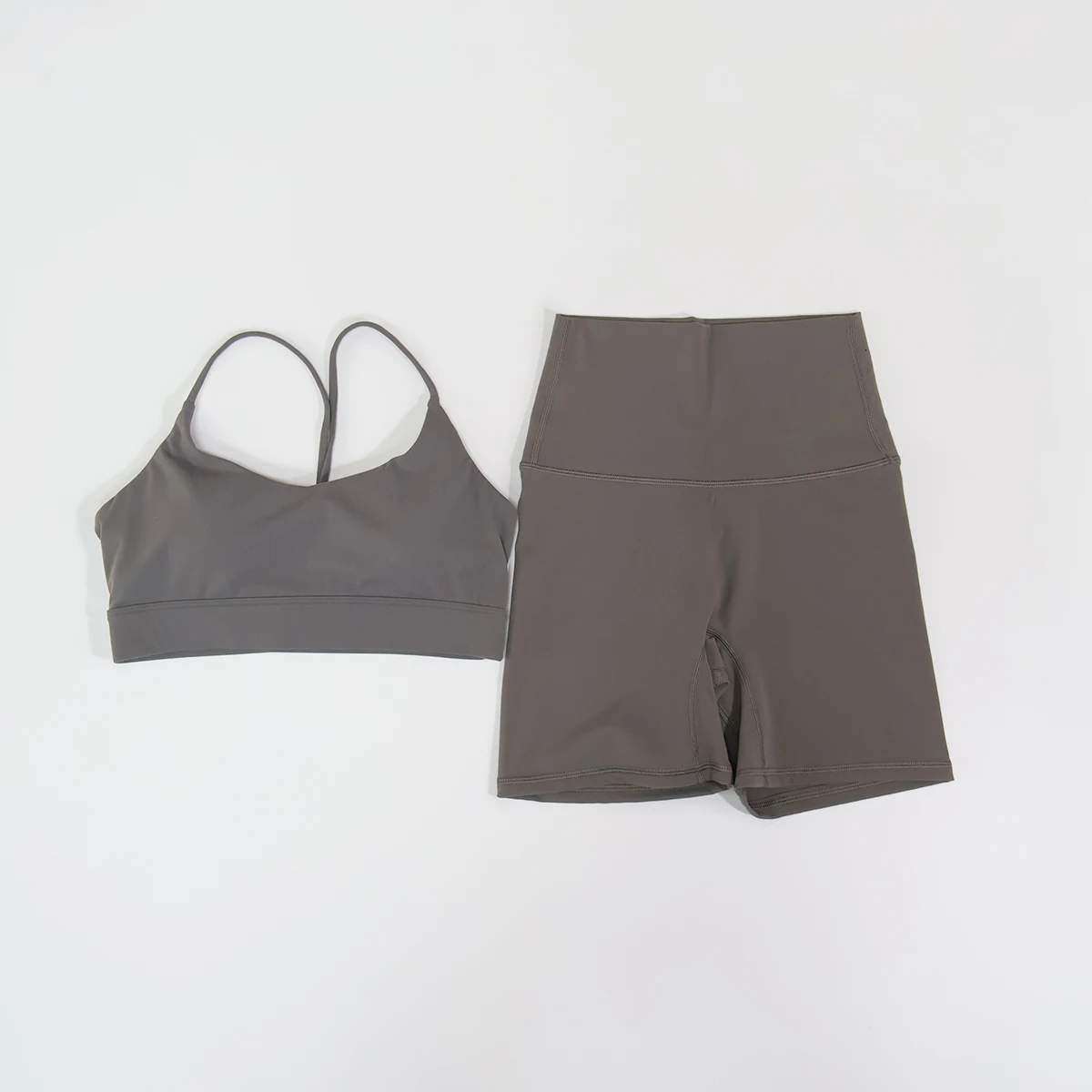 Sommer 2-teiliges Damen-Sportset mit überkreuztem Rücken, bequeme Yoga- und Fitnesskleidung, Sportbekleidung, BH und Trainingskleidungsset – Detail 14