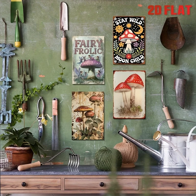 Dark Decor For Room-Vintage Metal Tin Sign, Funny Sign Dark Cottagecore Wall Decor For Kitchen Bathroom Decoration, 8x12inch