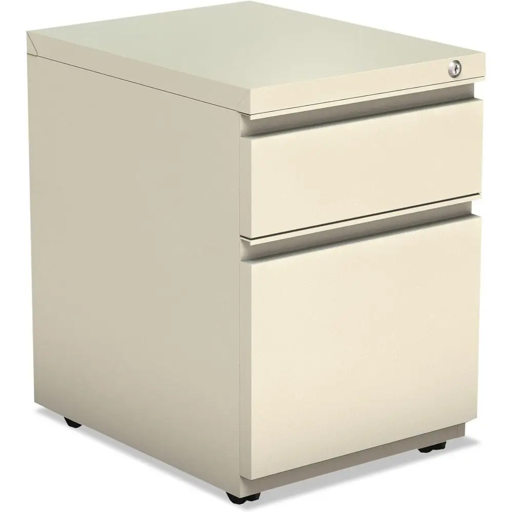 

Putty Two-Drawer Metal File Cabinet with Full-Length Handle, 14.75W x 19.25D