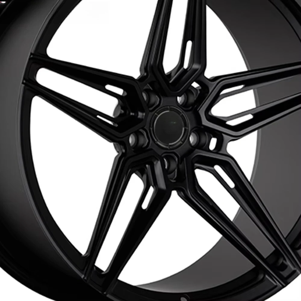 20 Inch Gloss Black and Milling Spoke Star Shape Alloy Aluminum Wheels Car Rims