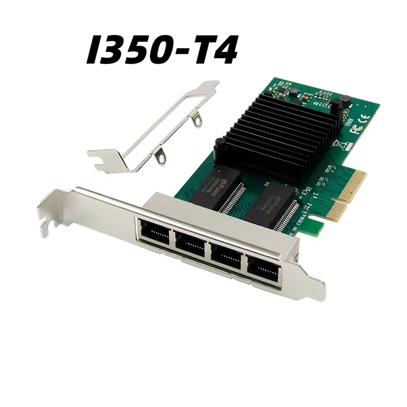 

I350-T4 PCIe Quad Port Gigabit Ethernet Server NIC with AM4 Controller