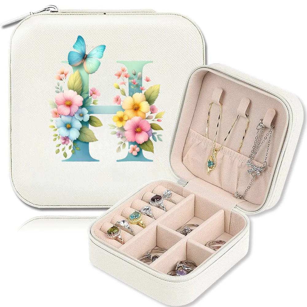 Simple ins macaroon jewelry box travel travel studs necklace ring jewelry box, portable