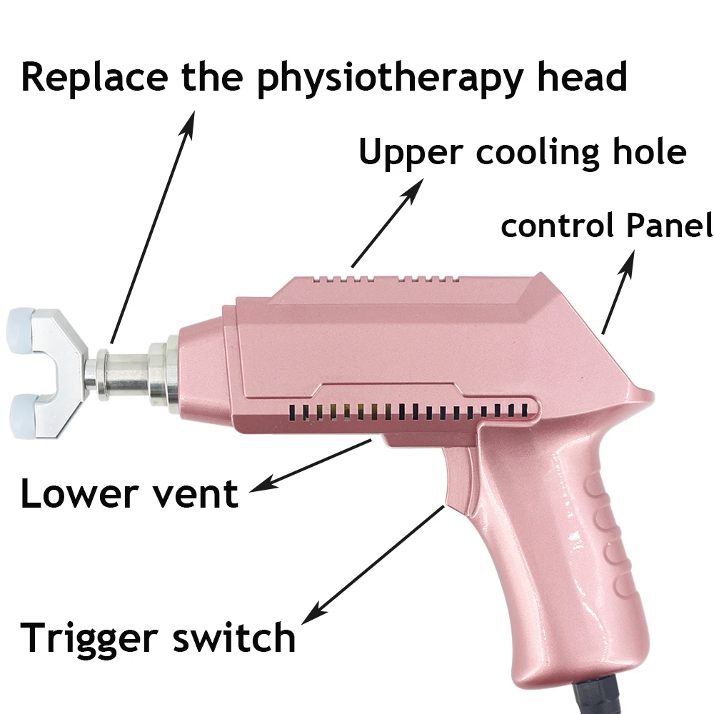 1500N ปืนแก้ไขไฟฟ้าปรับไคโรแพรคติกปรับเครื่องมือกระดูกสันหลังปากมดลูก Body Pain Healthcare เครื่องนวดแบบพกพา