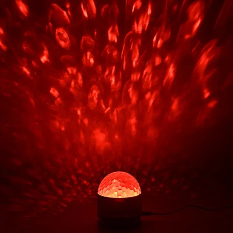 LED Projector Night Light Starry sky Aurora Water Ripple Projector USB Rotated Nightlight Bedroom Living Room Decor Holiday Gift