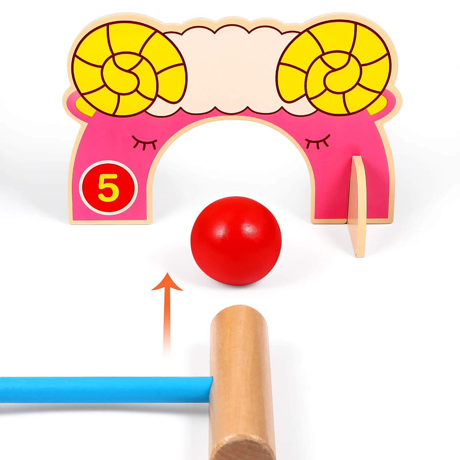 Kinderspeelgoed Croquet Gateball Set Dierenbeeldverhaal Gazonspellen Interactieve baby