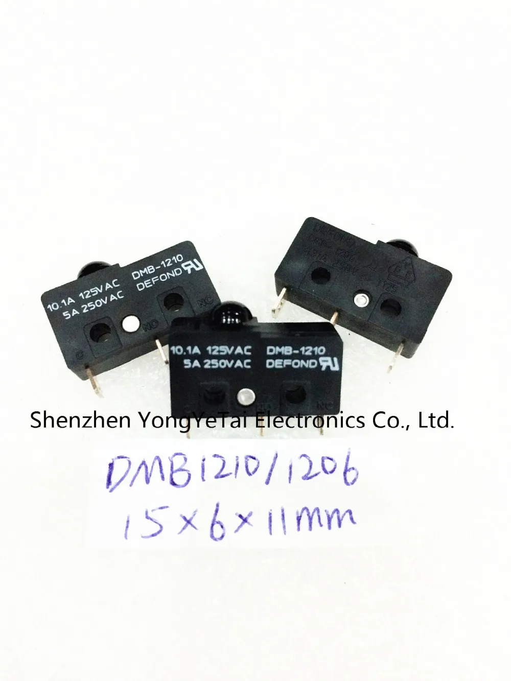 YYT 2PCS DMB-1210/1206 mushroom head micro switch limit switch 15*6*11 threading foot