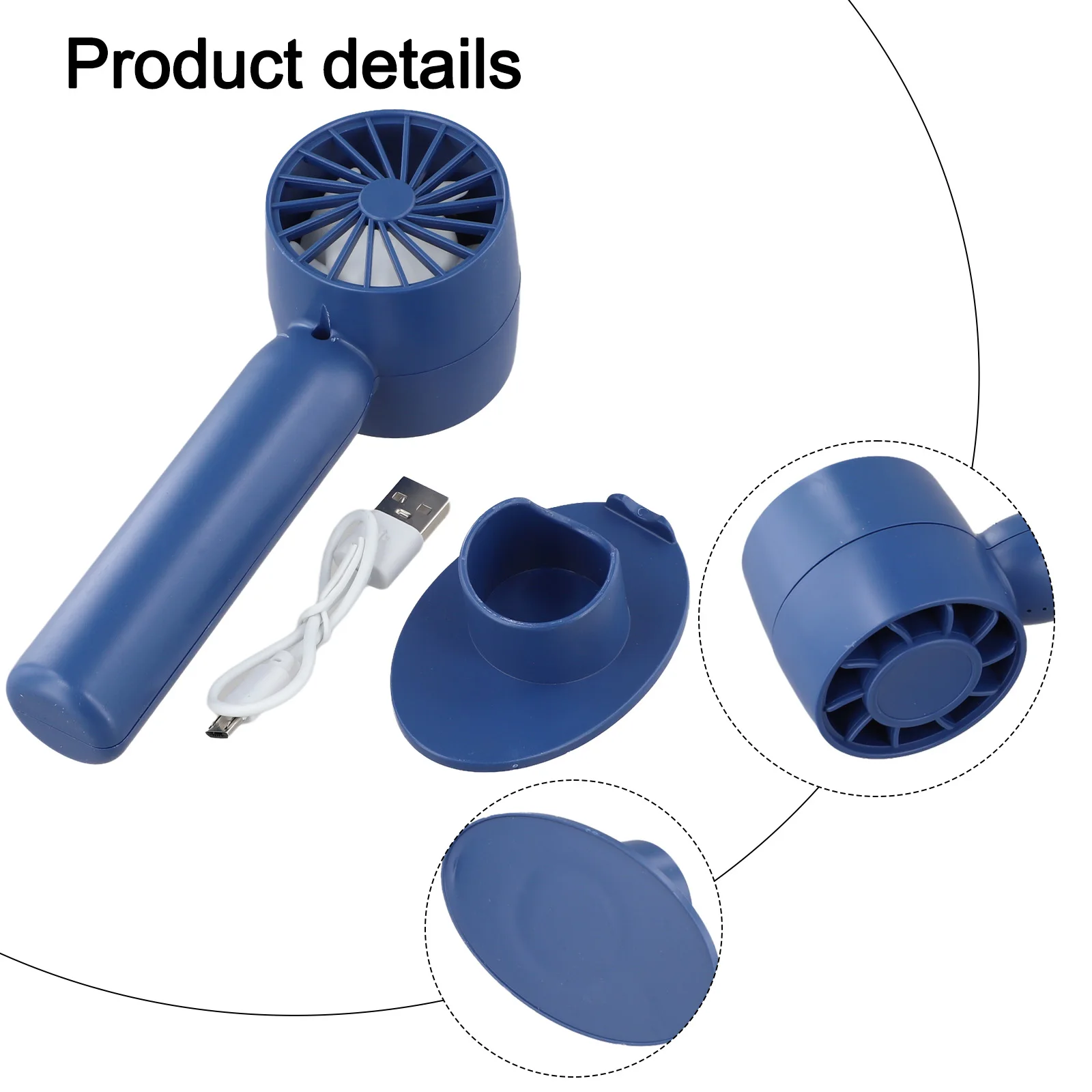 Compact Handheld Fan Air Cooler with USB Rechargeable Battery Lightweight and Perfect for Travel and Outdoor Fun