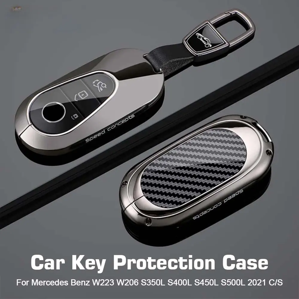 For Mercedes Benz W223 W206 S350L S400L S450L S500L 2021 C/S Grade Zinc Alloy Car Remote Control Key Case Key Cover
