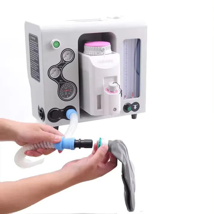 Portable Veterinary Anesthesia Machine Vet Animal & Human Use Anesthetic System for Clinic Surgery Dog Cat Pet