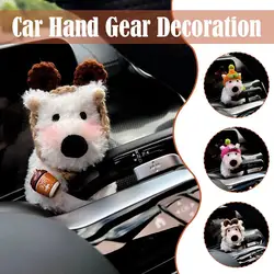 Car Gear Shift Decoration Accessories Cute Dolls With Turn Signal Windshield Wiper Rearview Mirror Auto Ornament Children's Toy