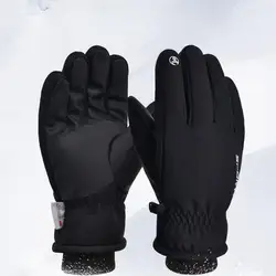 2024 Winter New Cotton Skiing Gloves Outdoor Windproof Water Splashing resistant Warm Touchscreen Velvet Riding Gloves